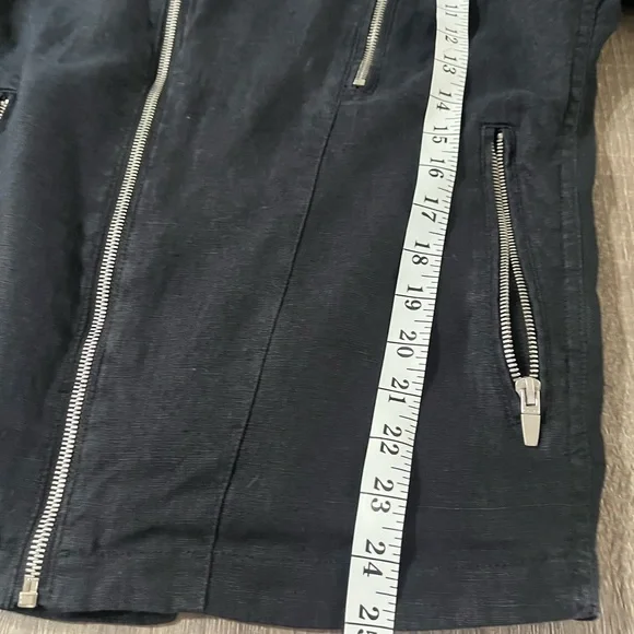Zara linen Black Zip-Up Jacket - Picture 6 of 9